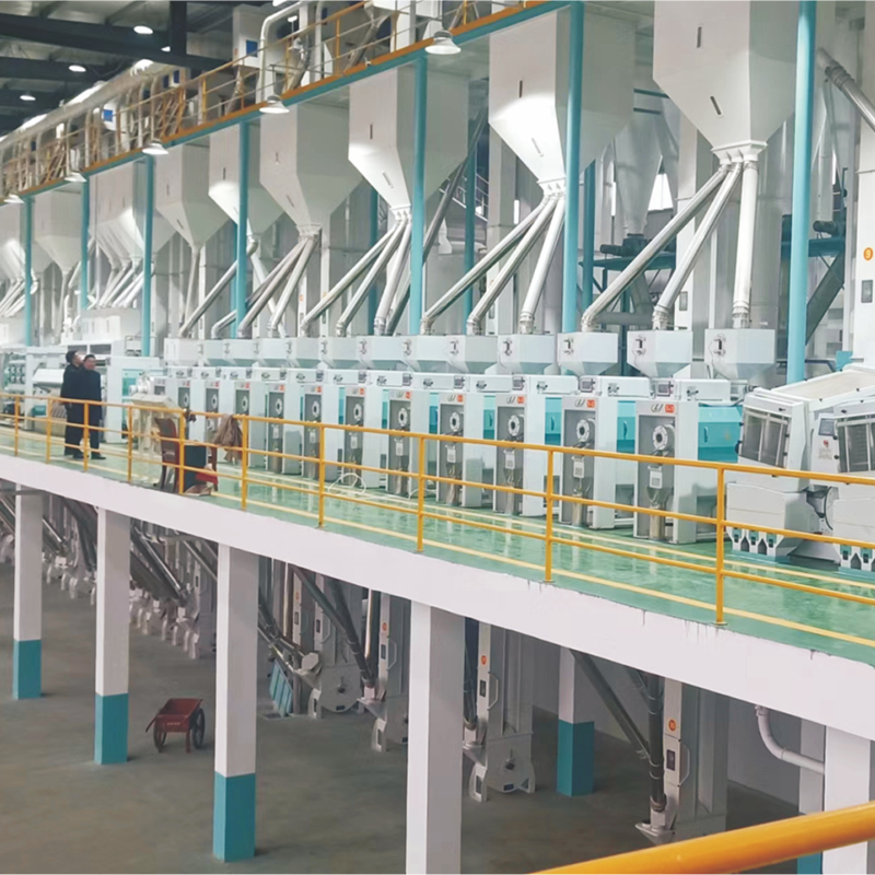 Complete rice processing production line