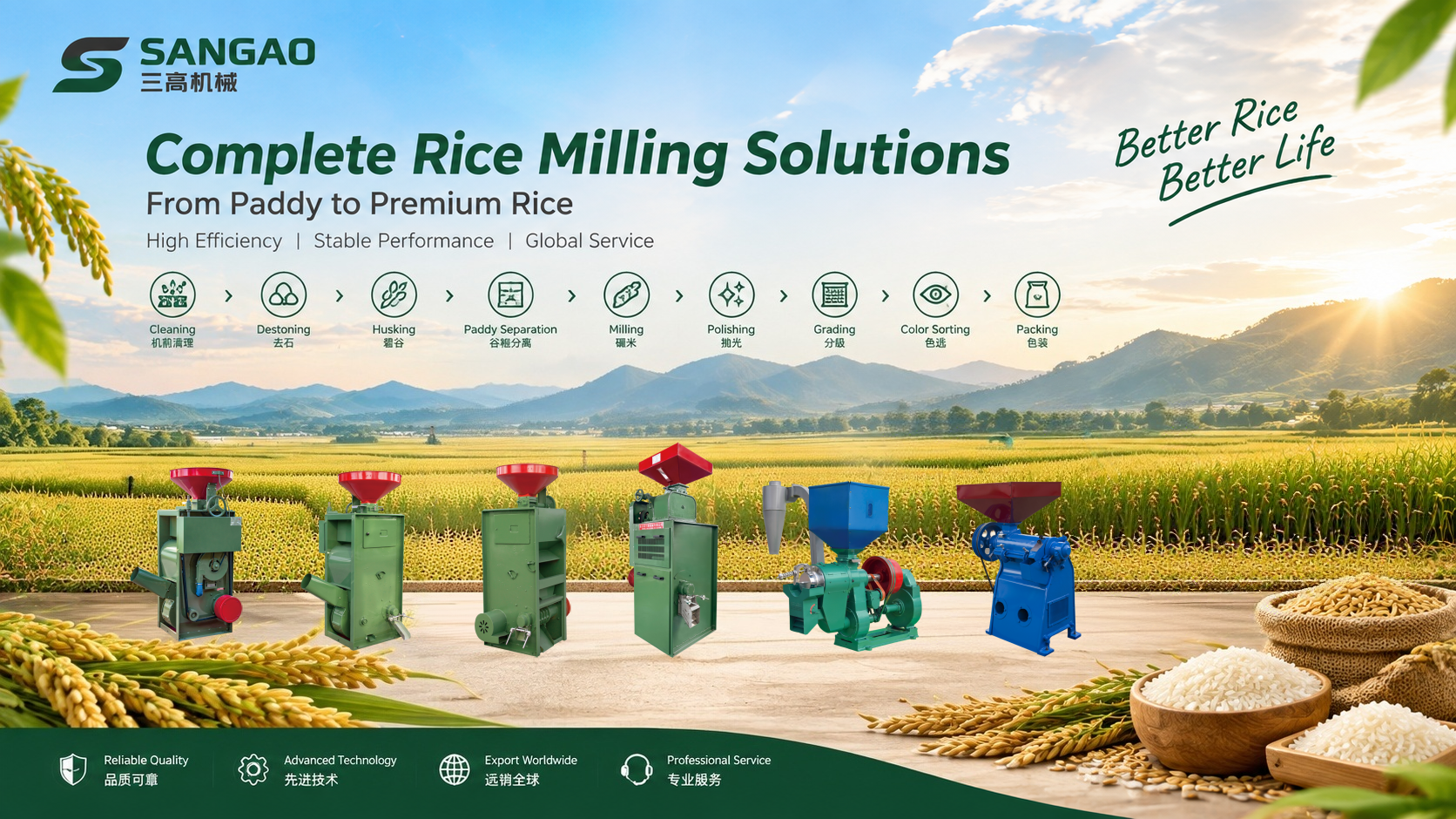 Raw grain cleaning and destoning equipment